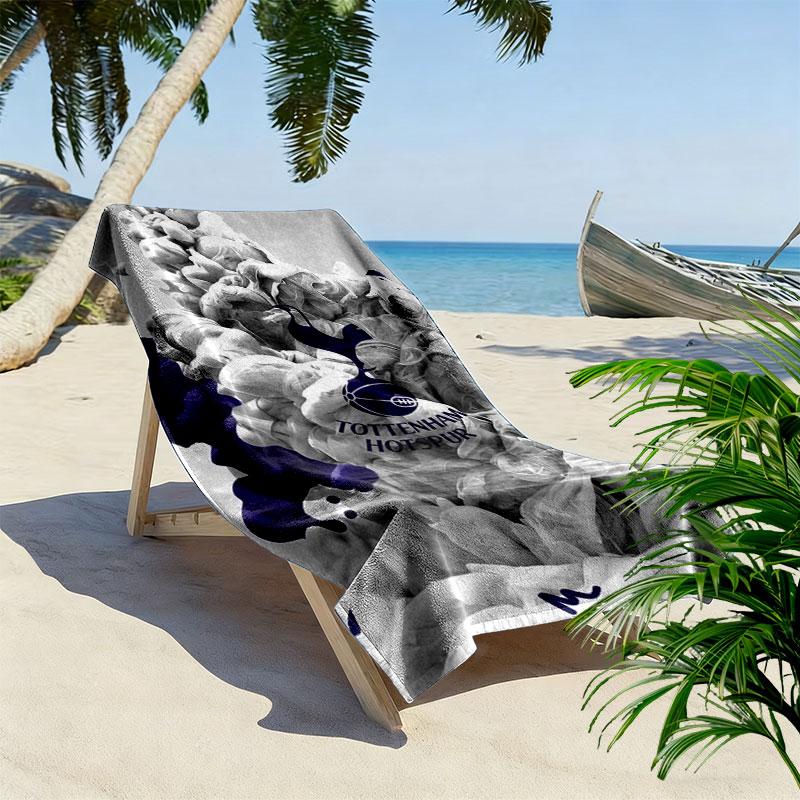 Spurs Logo Print Strandtuch, Großes Weiches Schnelltrocknendes Handtuch für Strand Camping Schwimmen