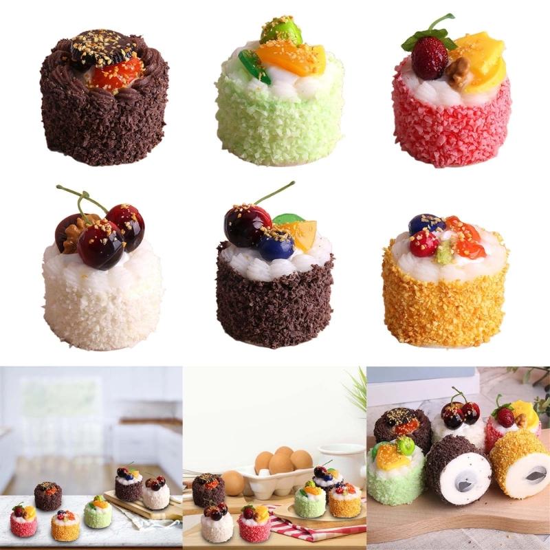 Realistic Simulation Cake Model Realistic Cake Model Artificial Fake Dessert Model for Photography Props Shop Decoration