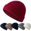 Warm Winter Knit Beanie Cap Fisherman Warmer Watch Cap Daily Ski Hat