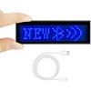 Upgraded LED Name Badge Cellphone Programmable Rechargeable Name Tag for Restaurant Shop Exhibition Nightclub Hotel(Blue)