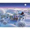 DIY Snow Scenery 5D gyémánt festés teljes kör fúró táj gyémánt hímzés keresztszemes készlet fali művészet lakberendezési ajándék
