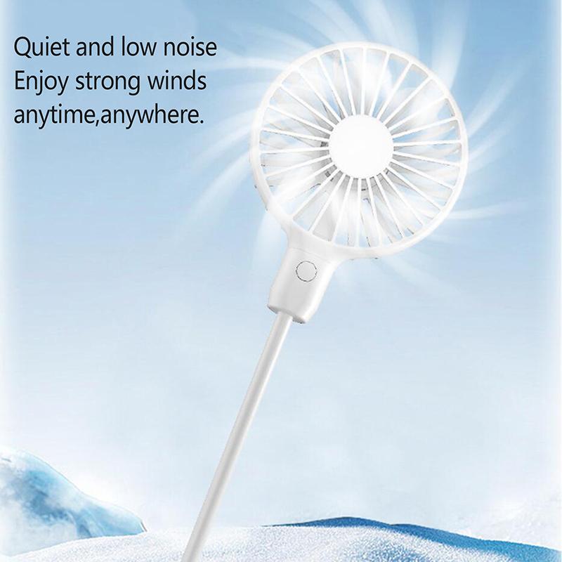 Summer Outdoors And Travel Usb Rechargeable Handheld Fan Silent Cooling Power Bank Wireless Mini Play Plug Fans