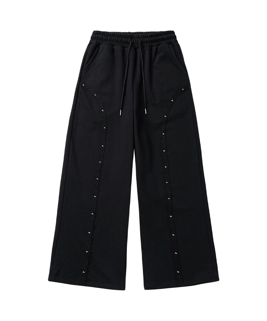 VENHIT Studded Surgery Sweatpants_Black
