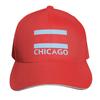 Chicago City Flag Sandwich Hat Baseball Cap Casquette Fit Men And Women Dad Caps White Unisex Adjustable