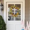 Coroniță Ou de Paște cu Ouă Colorate Coroniță Artificială pentru Ușă de Intrare Perete Decor de Paște