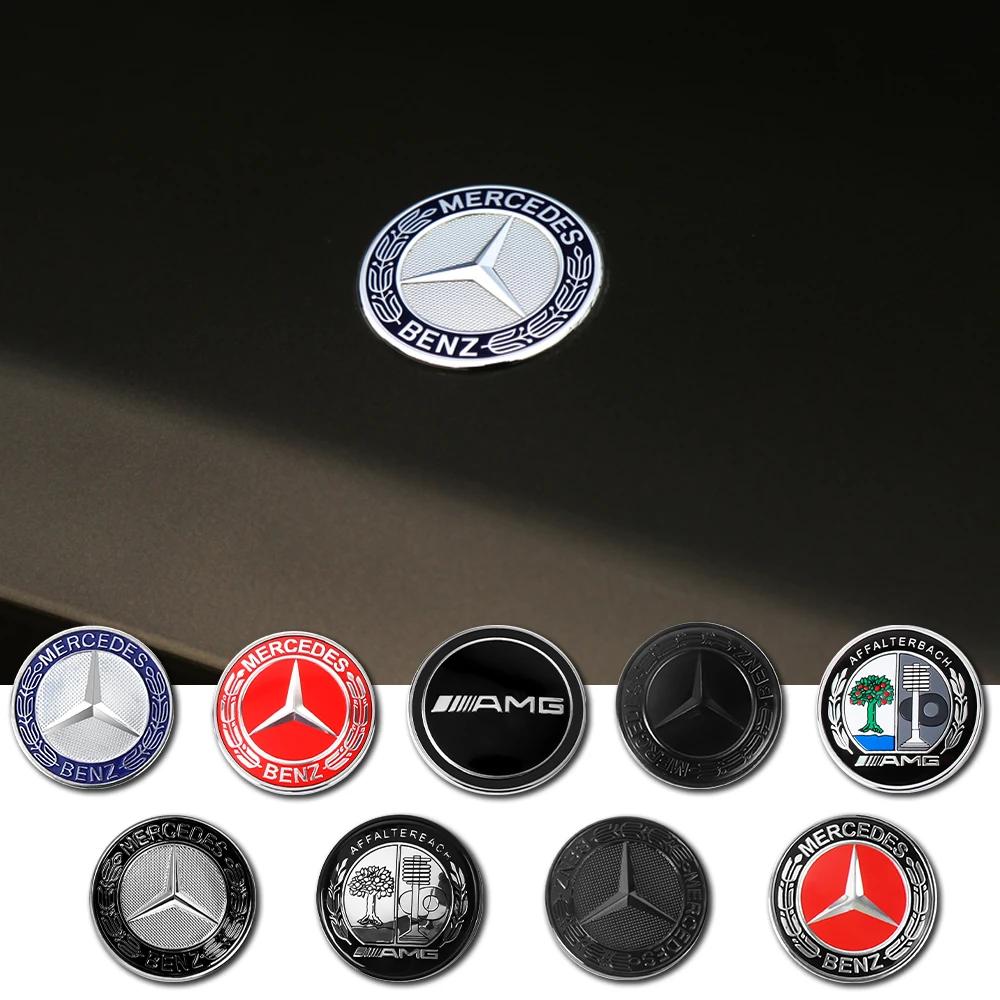 57MM Car Styling Front Hood Emblem  For Mercedes BenzStickers Auto Decoration Decal Accessories A E Class W205 W204 GLC CLA W447