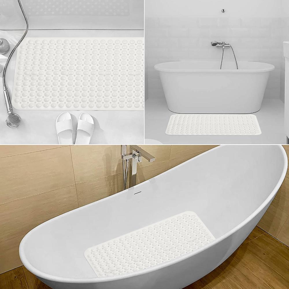 Hotel Anti Slip Shower Bath Mat Bathroom Mat Suction Cup Massage Point