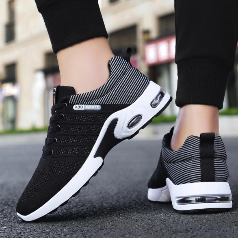 New Trendy Breathable Lace-up Running Shoes Lightweight Casual Men's Soft-soled Sports Shoes