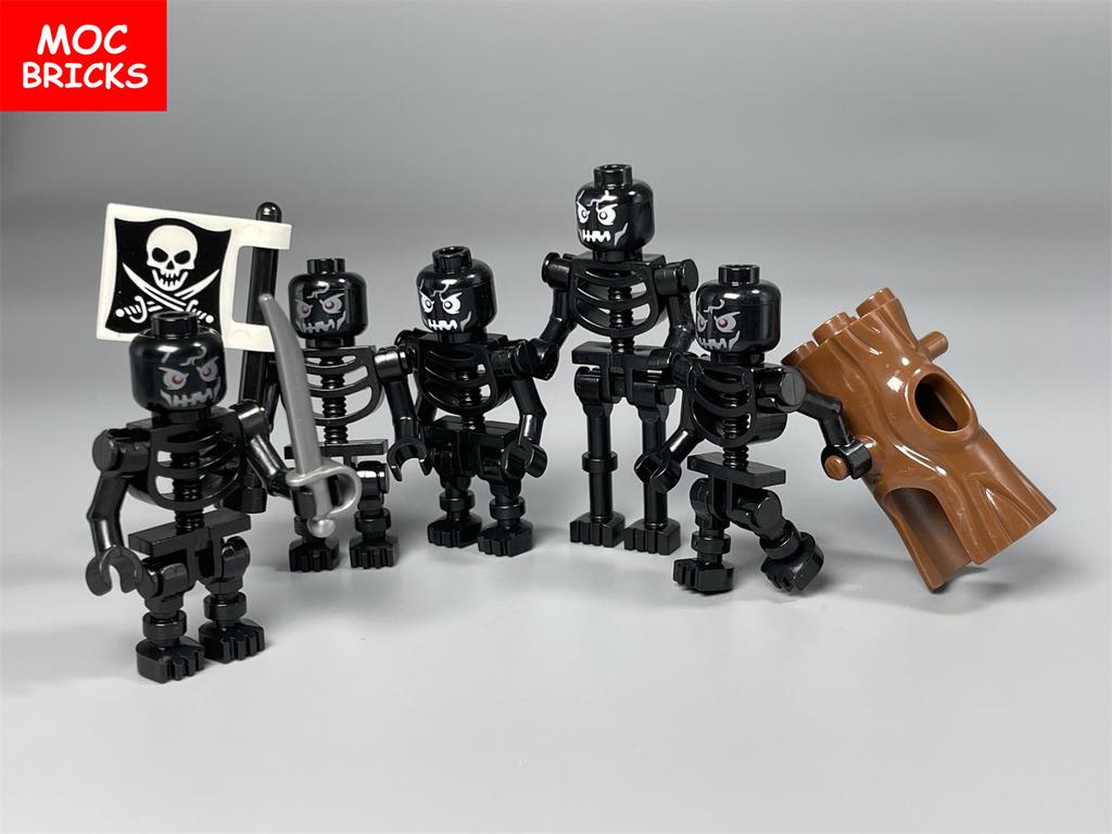 Non-Toxic Moc Bricks Diy Dark Messenger Magicians Group Skull Skeleton Horse Thestrals Accessories Assembled Building Blocks Kids Children Toy