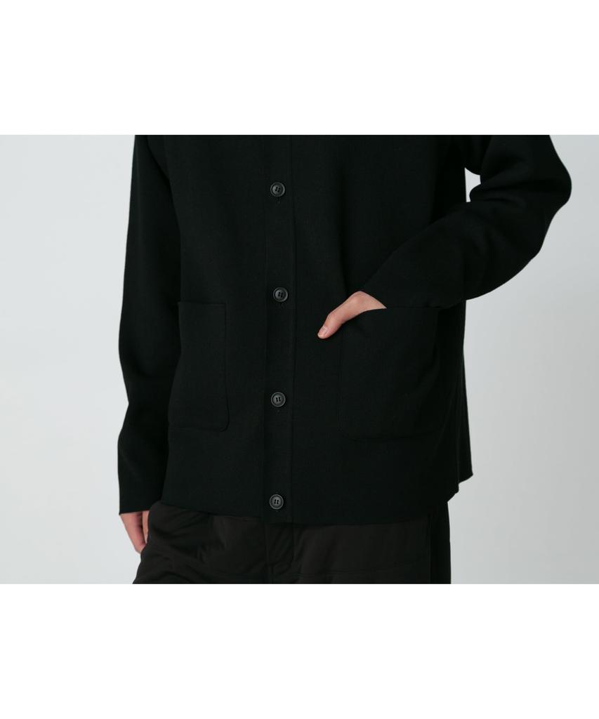 Snow Peak Knit Cardigan and Size L Co/Pe KN-25SU001, Men's Women's, Black,
