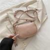 Simple Solid Color Lychee Texture Women Casual Shoulder Bag For Daily Use