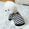 Autumn and Winter Thin Velvet Simple Striped Traction Sweater Small Dog Teddy Bear Two-legged Clothing Puppy Dog Clothes