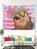 1pc Viral Meme Bearded Man Tapestry Single Sided 2D Print Fun Durable Wall Decor Home Couch Game Room Trendy Vibe Decor Gift