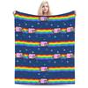 Kat Regenboog Pixel Ruimte Nyans Flanellen Deken Winter Zacht Duurzaam Beddengoed Plaids voor Kinderen Volwassenen Bank Bed Pluizige Bank Bed Deksel