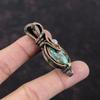 Copper Amazonite Pendant Copper Wire Wrapped Pendant Rainbow Moonstone Jewelry Gemstone Handmade Pendant Gift For Bridal Copper Wire Jewelry