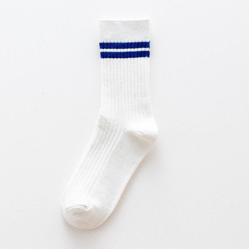 Unisex Men Woman Socks Casual Fashion Striped High Quality Cotton Socks Women Soft Breathable Harajuku Streetwear White Socks EMA