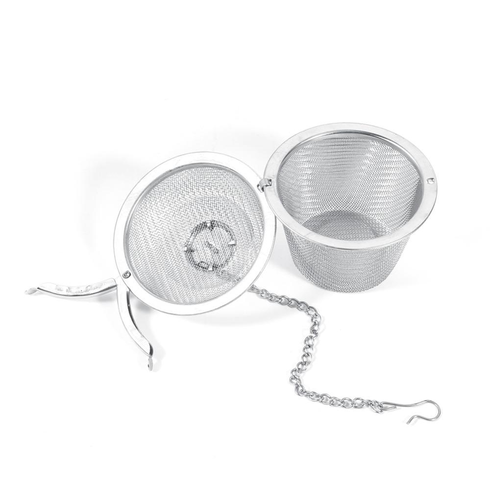 2Pcs 6.5cm Mesh Tea Strainer Stainless Steel Loose Tea Diffuser Spice Infuser Filter  For Loose Tea