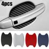 4Pcs Car Door Handle Scratch Protector Resistant Universal Sticker Carbon Fibre