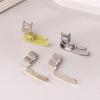 4Pcs Old Sewing Machine Zipper Presser Foot Set (Iron Presser Foot, Plastic Presser Foot, Left Hole And Right Hole Single Side)