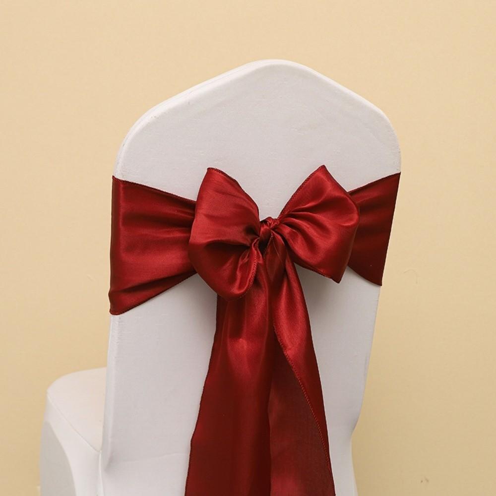 Elegant Design Satin Chair Sashes Butterfly Ties Chair Cover Decoration  Festival Celebration