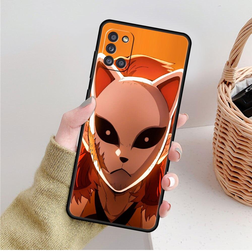 For Samsung A02s A71 A52 A21s A72 A31 A32 4G A41 A51 A12 A73 A22 A53 A13 A23 Matte Demon Slayer Kimetsu No Yaiba Phone Case