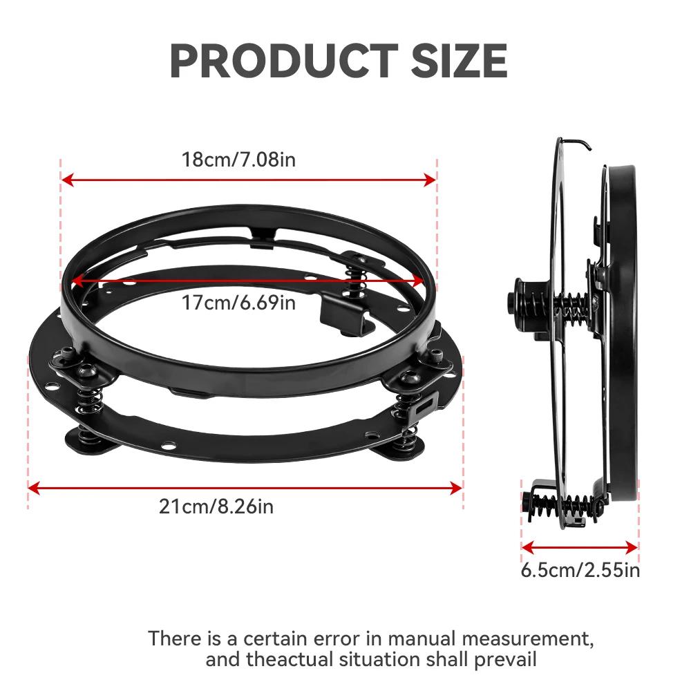 7inch Motorcycle LED Headlight Mounting Bracket Round Ring Headlamp Mount Lamp Holder Brackets For Harley Wrangler
