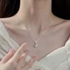Halskette aus S925er Sterlingsilber, nationaler Trend, antiker Stil, Anhänger mit Ruyi Xiangyun-Schloss, Halskette mit Sicherheitsschloss aus weißer Jade mit Diamantbesatz