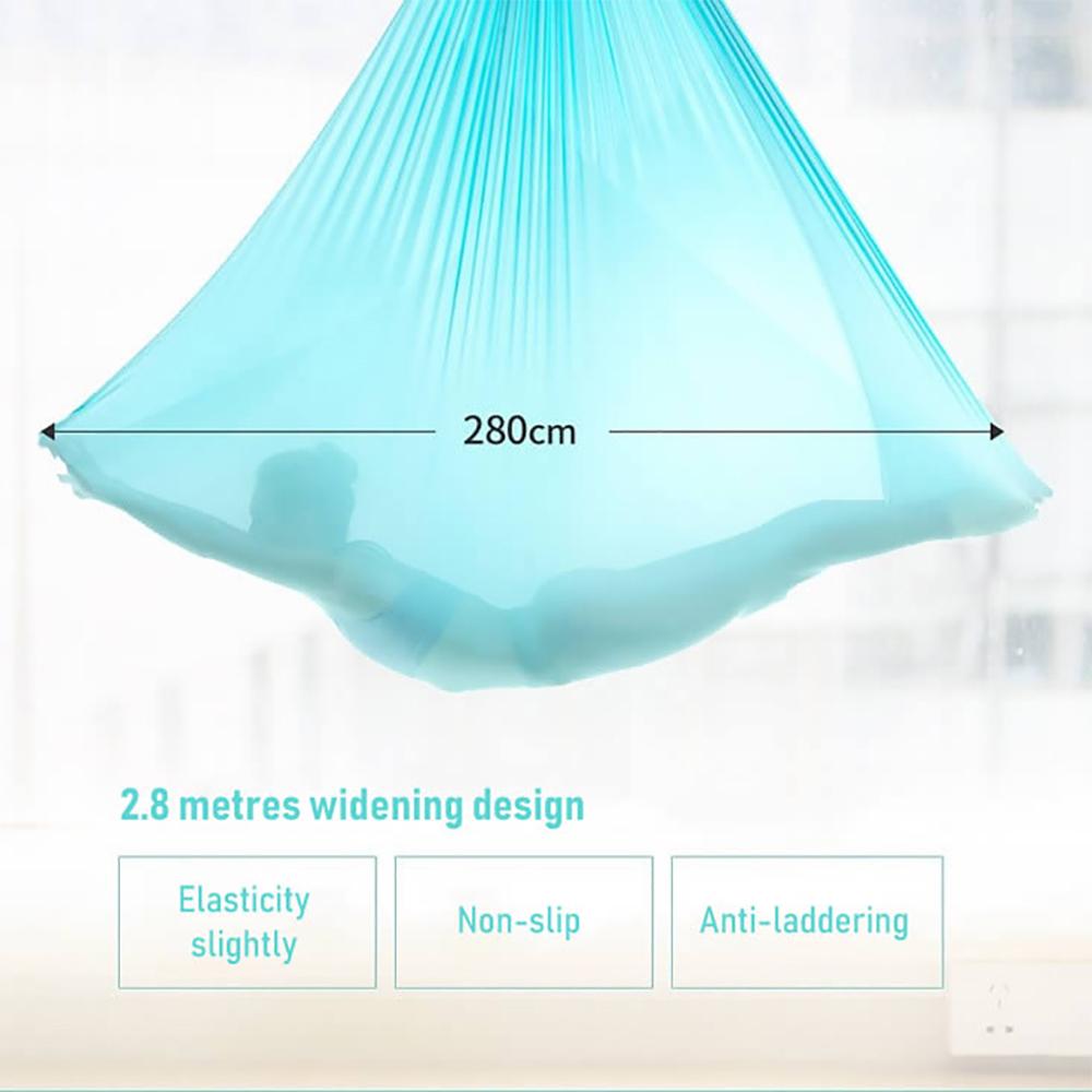 5.5 Yards Aerial Yoga Hammock Fabric Pilates Yoga Anti-Gravity Flying Swing for Indoor Fitness Bodybuilding (5mx2.8m)