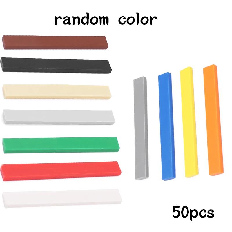 Non-Toxic 50Pcs Smooth 1X8 Diy Building Blocks Figure Bricks 10Colors Educational Creative Size Compatible With 4162 Toys For Children