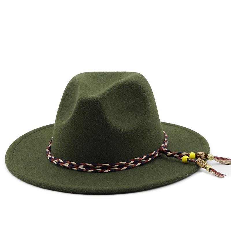 Nuovo Cappello Trilby Floppy in Feltro a Tesa Larga con Fiocco Fedora in Lana per Donne Eleganti Signora Inverno Autunno Cachemire Cappello da Chiesa Gangster