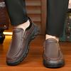 Men's Casual Leather Shoes 2025 Autumn Comfortable Anti Slip Outdoor Loafers British Style Soft Sole Classic Male Walking Shoes