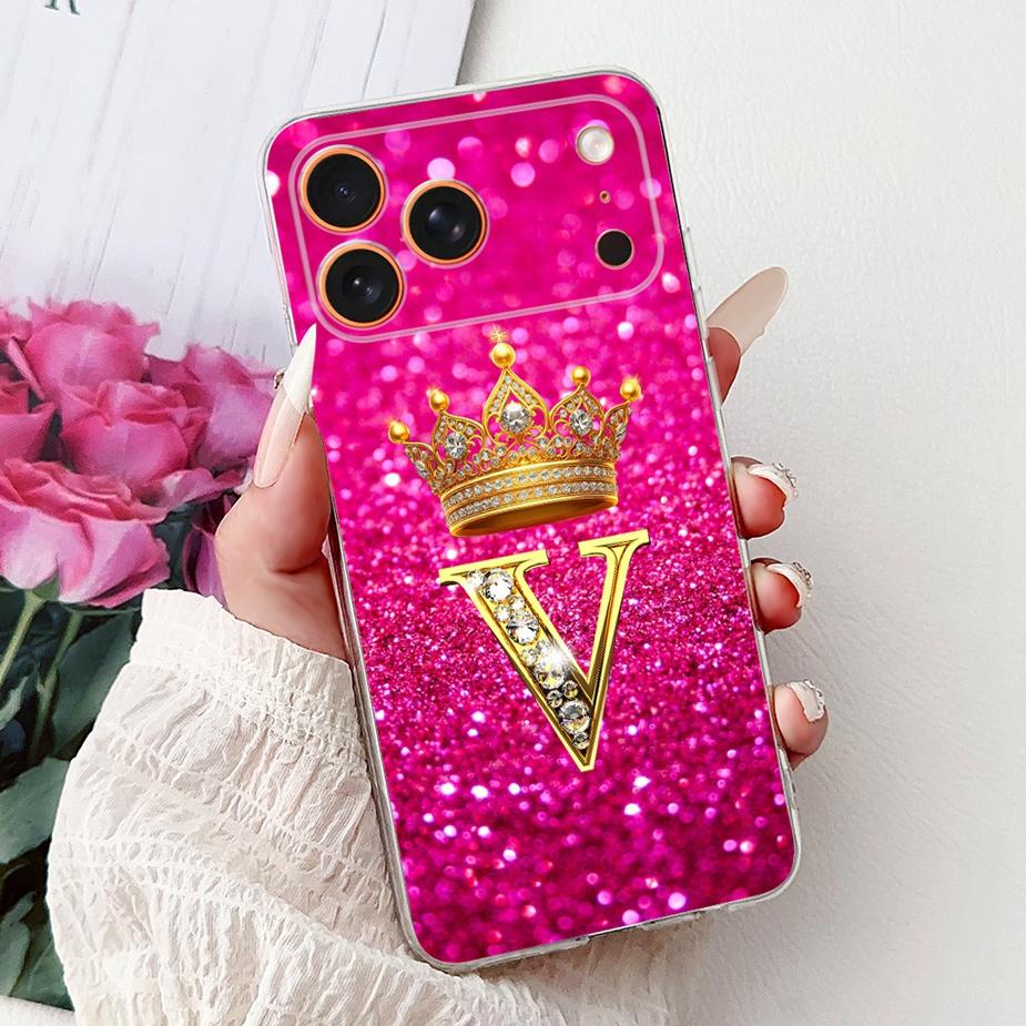 For Apple iPhone 17 Pro Max Case New Crown Letters Cover Soft Slim Phone Case For iPhone 17 Air iPhone17 Pro Max Back Cover Bags