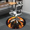 1pc Firefighter Hero Office Round Area Rug,  Mat Suitable ForOffice, Under Office Chairs Bedroom Living Room Home Decor, Room Deco