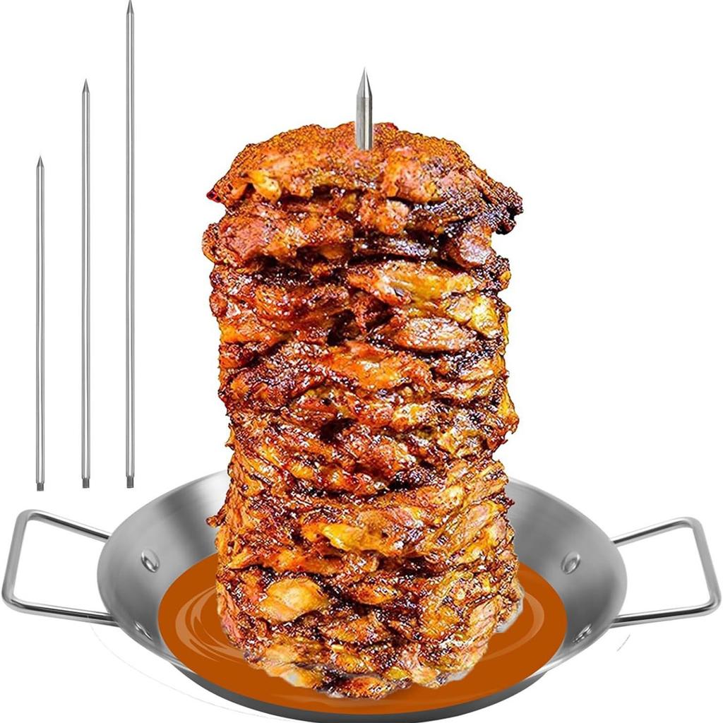 Professional Grill Skewer Rack Stainless Steel Vertical Design 3 Spikes Efficient Multi Skewer Cooking System