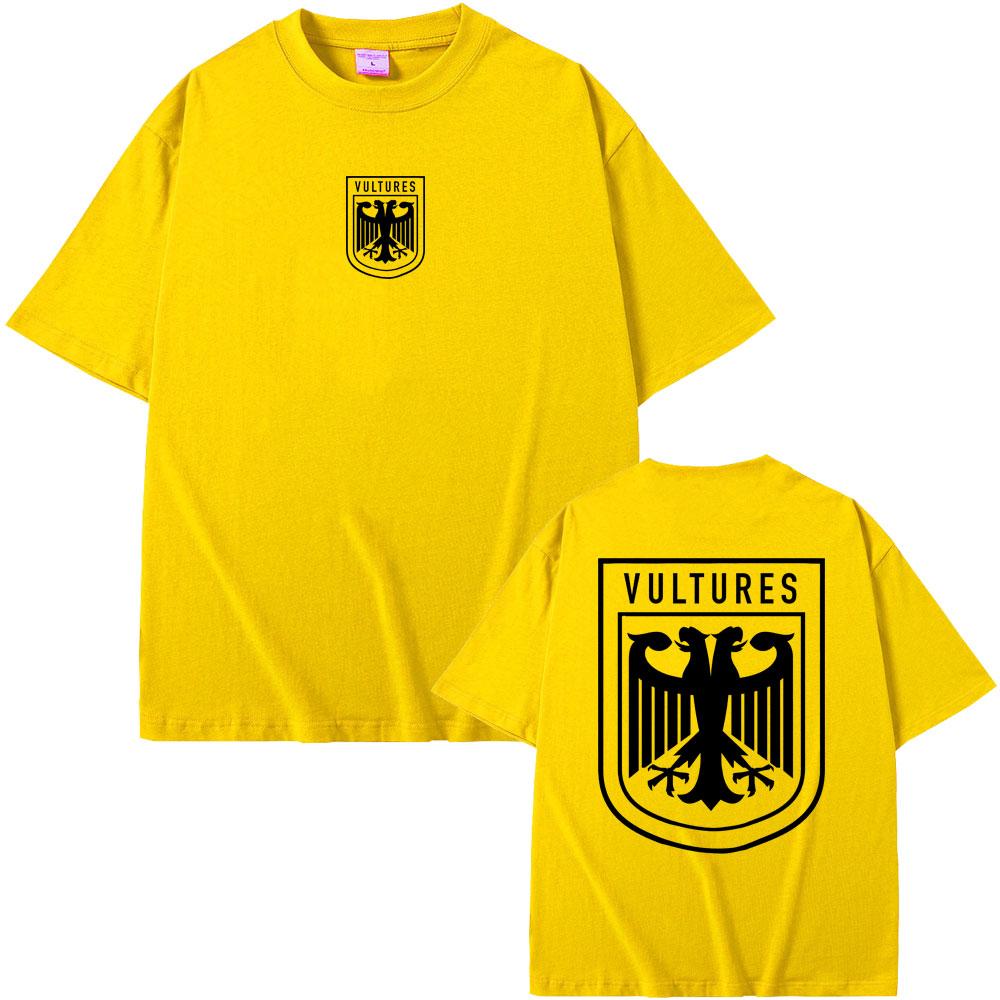 Rapper Kanye West Vultures Nuovo Album Musicale Magliette Grafiche Uomo Donna Moda Hip Hop Magliette Oversize Maschile Maglietta 100% Cotone