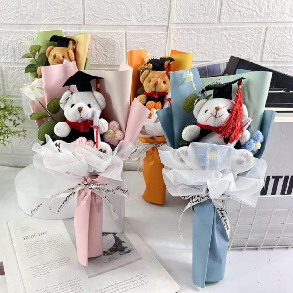 Chic Graduation Gift Cartoon Lovely Bear Bouquet Decoration Bear Animal Plush Toy Bear Bouquet Valentine'S Day Birthday Party