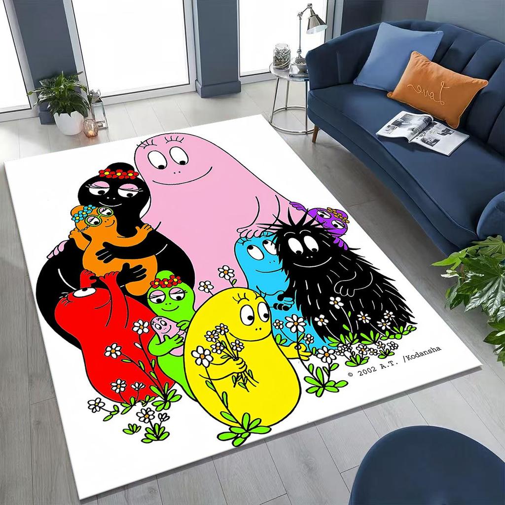 Kreslený koberec rodiny Barbapapa Barbamama do spálne, obývacej izby, na pohovku, domov, rohožka, dekorácia, veľká protišmyková podložka na hranie pre deti