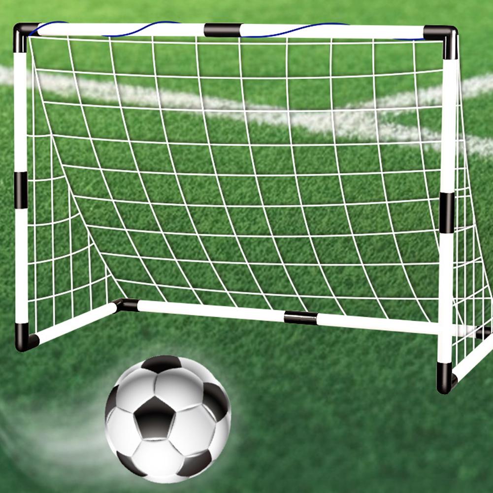 Folding Soccer Goal with Pump Ball Football Goal Sports Toy Weather Resistant Portable Soccer Goal Football Sport Accessories