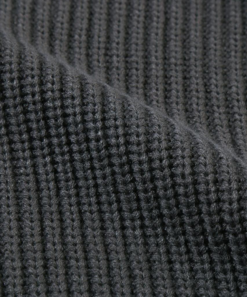 TRILLION Washable Hairy Brush Track Zip-Up Knit (Charcoal)