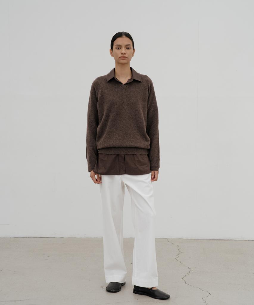 DENOAH Para V-Neck Pullover (Brown)