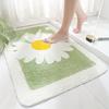 1pz Tappetino da Bagno Morbido e Soffice con Motivo a Margherita Antiscivolo | Assorbente Asciugatura Rapida | Presa Texturizzata per Bagno, WC, Doccia, Cucina | Arredamento Accogliente per la Casa Facile da Pulire