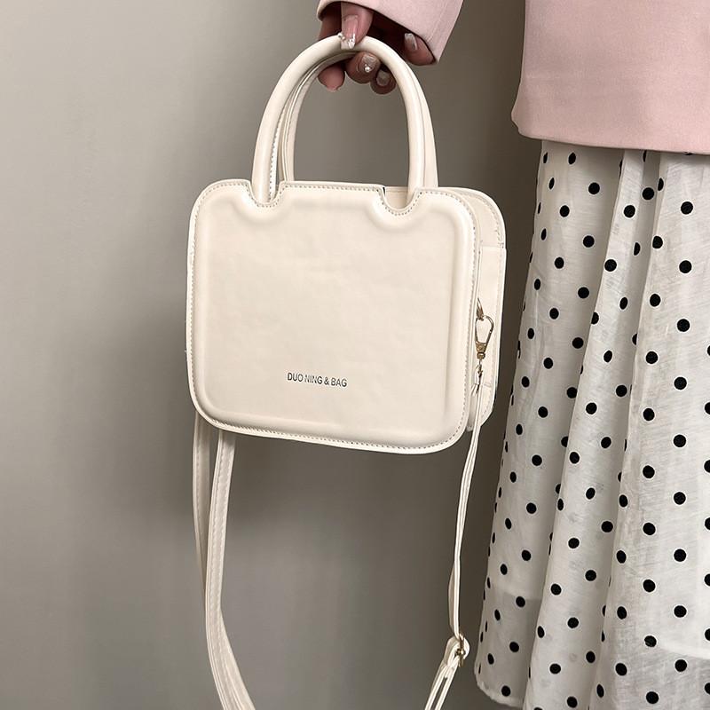 Pu Small Square Bag For Women With Zipper Closure And Street Style For Casual Outings