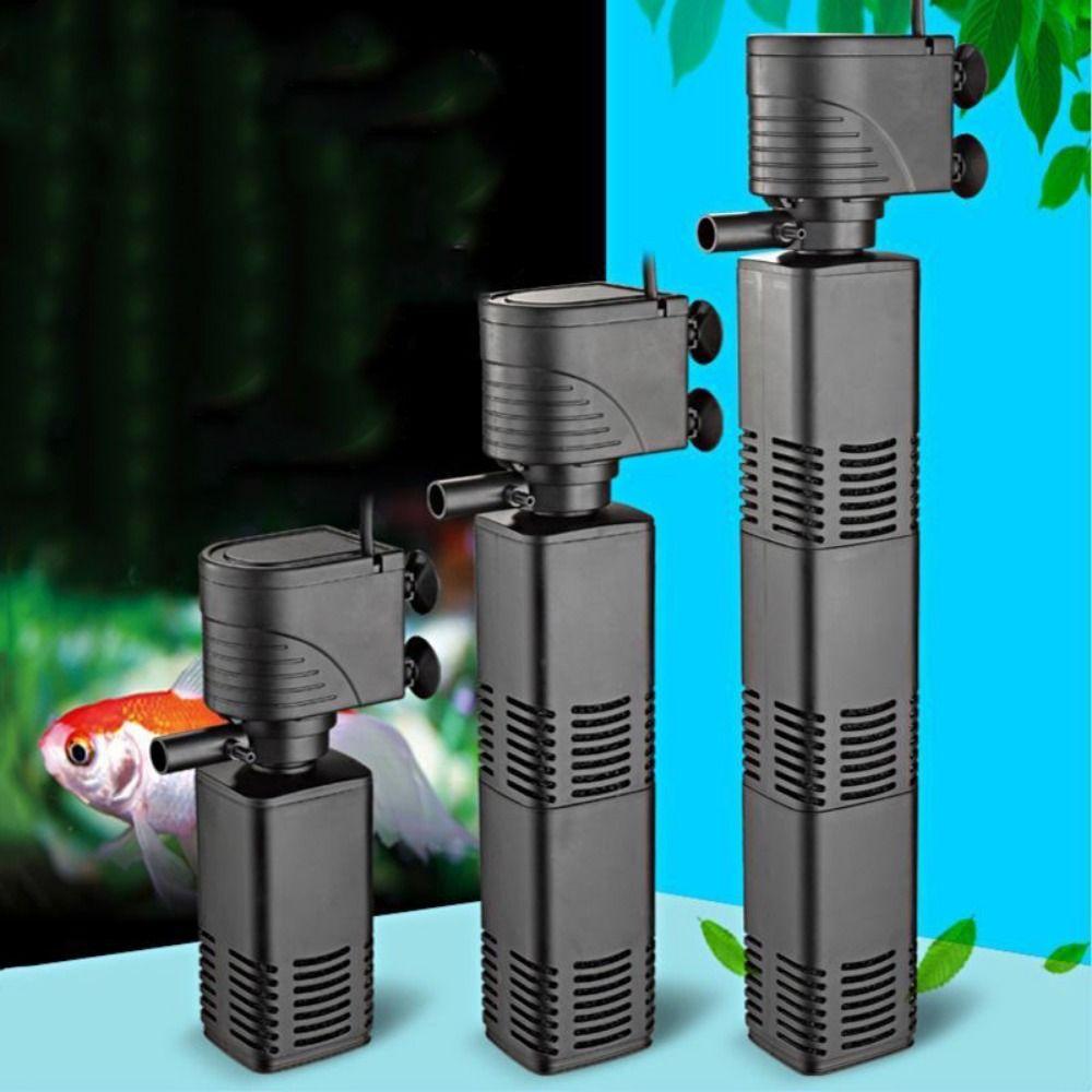 Plastic 3 In 1 Fish Tank Filter Filtration Aquarium Filter Practical Submersible Pump Fish Tank