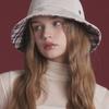 WHITE SANDS Purple Label Velvet Round Bucket Hat Liverpool Ivory