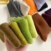 Thicken Mid-Calf Socks Solid Colors Knitted Socks New Wool Socks  For Women