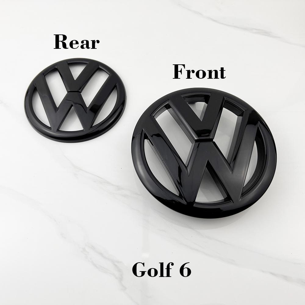 UDXKW1 ABS Front Grille & Rear Trunk Emblem 135mm 110mm For VW Golf 6 MK6 5K0853601C 5K0853630