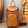 Crazy Horse Leather Men's Chest Bag Vintage Large Capacity Shoulder Crossbody Head Layer Cowhide Male Genuine Leather Chest Bag