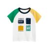 27kids Boys' Color Block Cotton Short Sleeve T-shirt for Kids