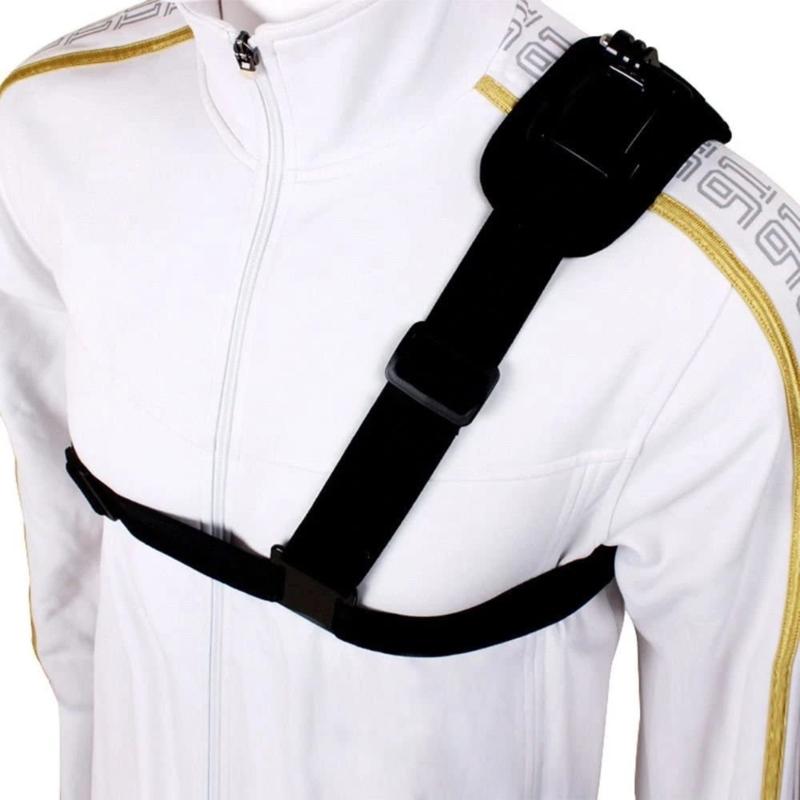 360 Degree Shoulder Strap Mount Harness for Go Pro Hero 11 10 9 8 7 6 5 4 Action Camera Chest Shoulder Mount Belt Strap