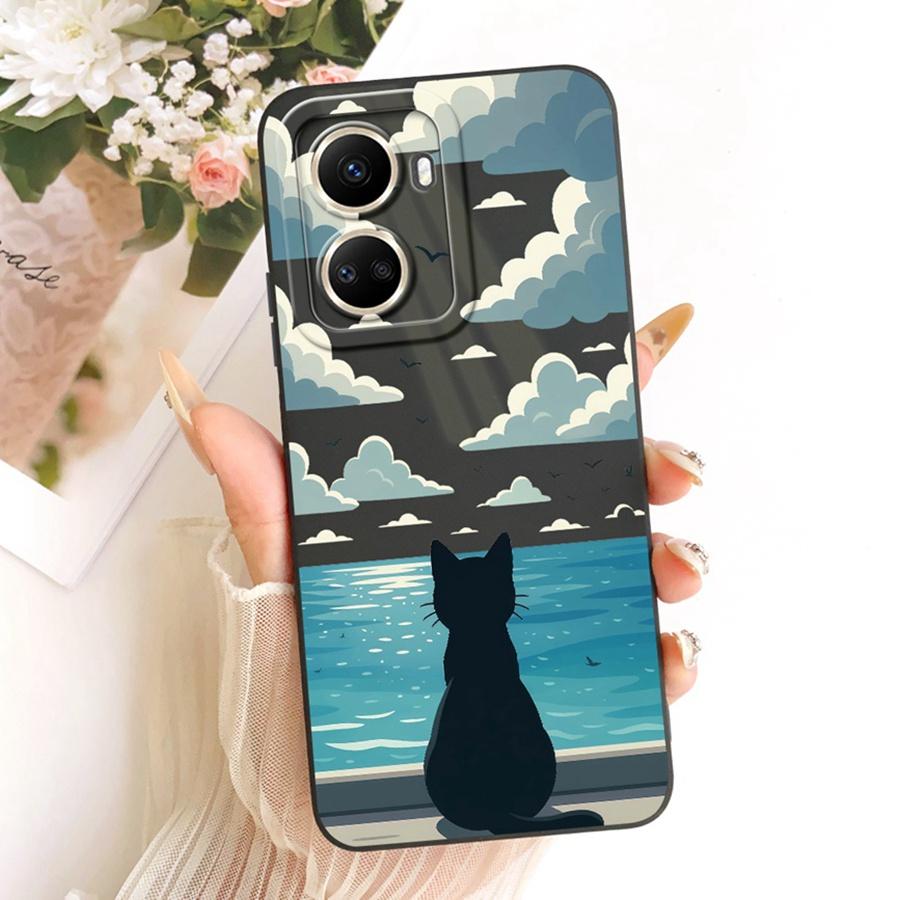 For Huawei nova 10 SE Case BNE-LX3 Soft Matte Camera Protective Bow flower Phone Case For Huawei Nova10SE Cover Coque 6.67''